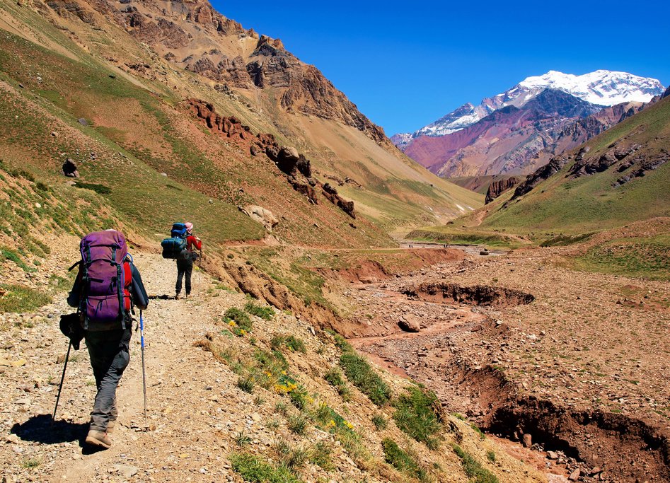 Hiking through Aconcagua's valleys