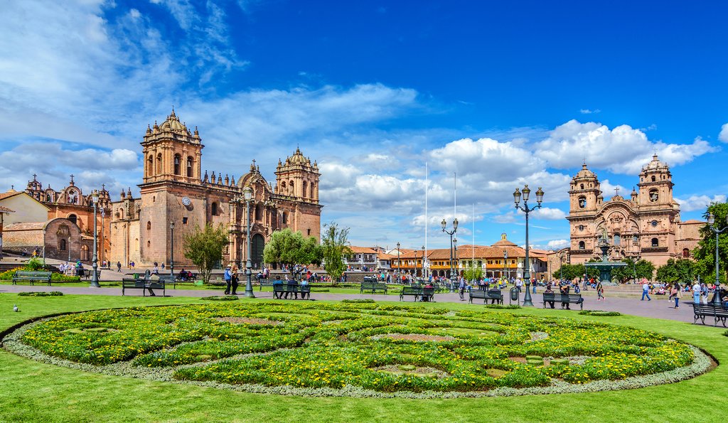 Cusco's Plaza de Armas is ringed by impressive colonial buildings