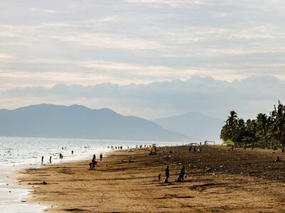 View Of Volcanic Beach In Puntarenas, Costa Rica.