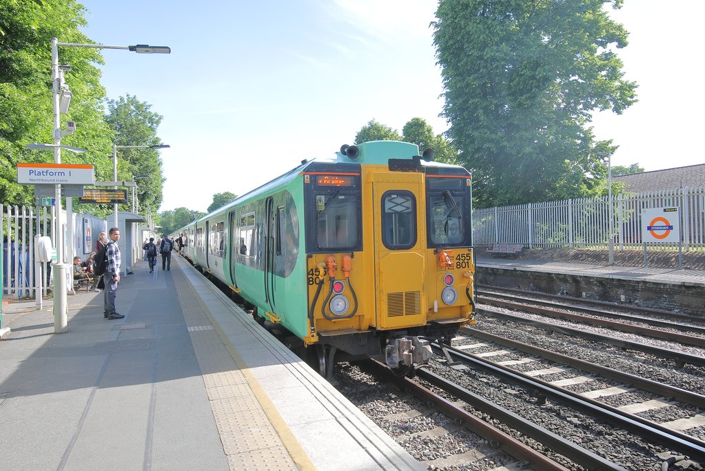 Train departing