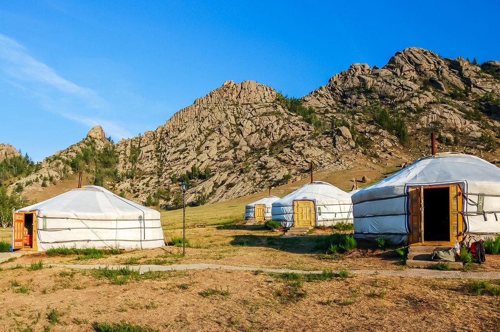 Ger in the Mongolian steppe