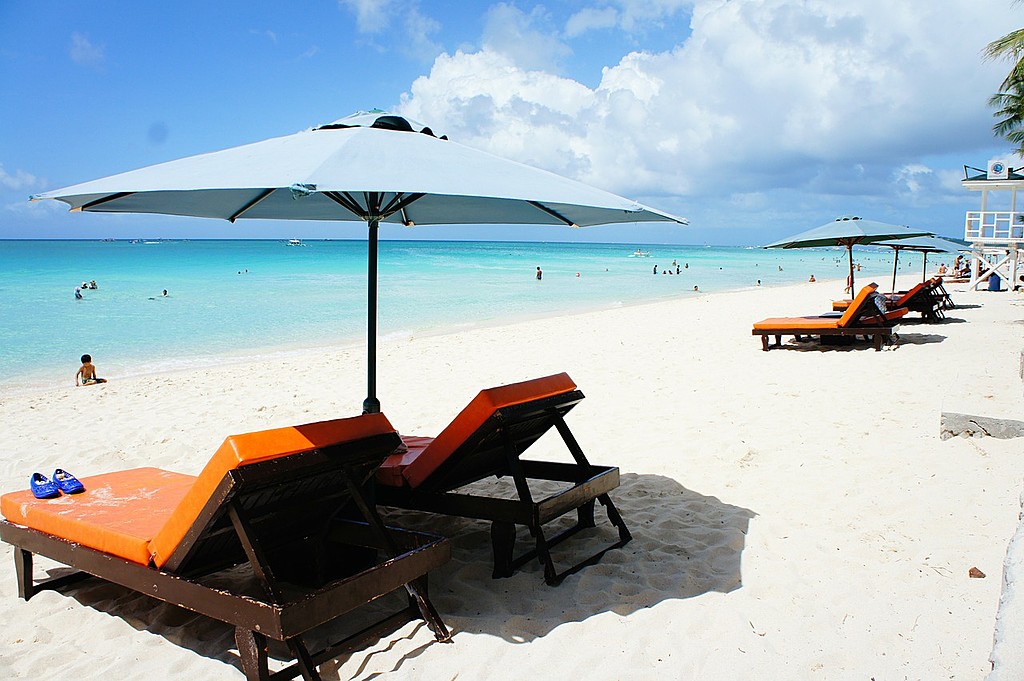 Enjoy the fine white sand of Boracay's beaches