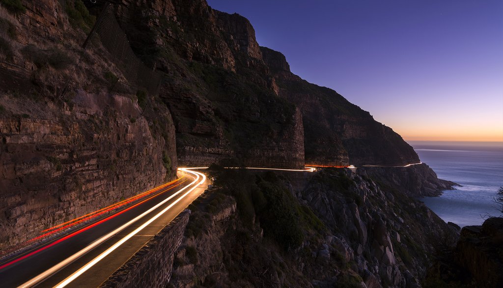 Driving along the coast