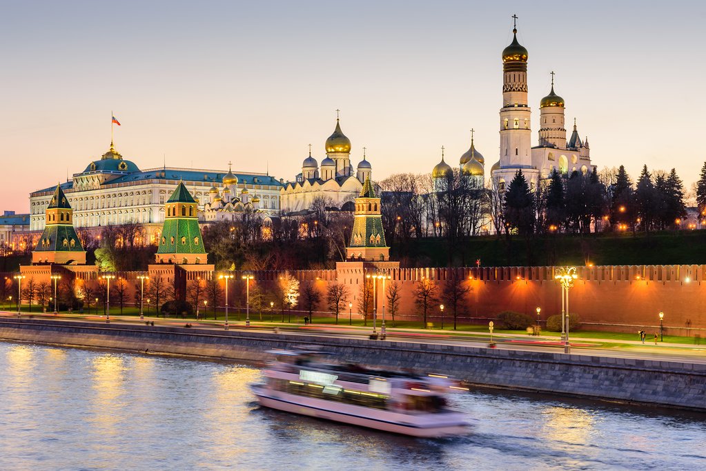 Moscow Riverbank at Dusk
