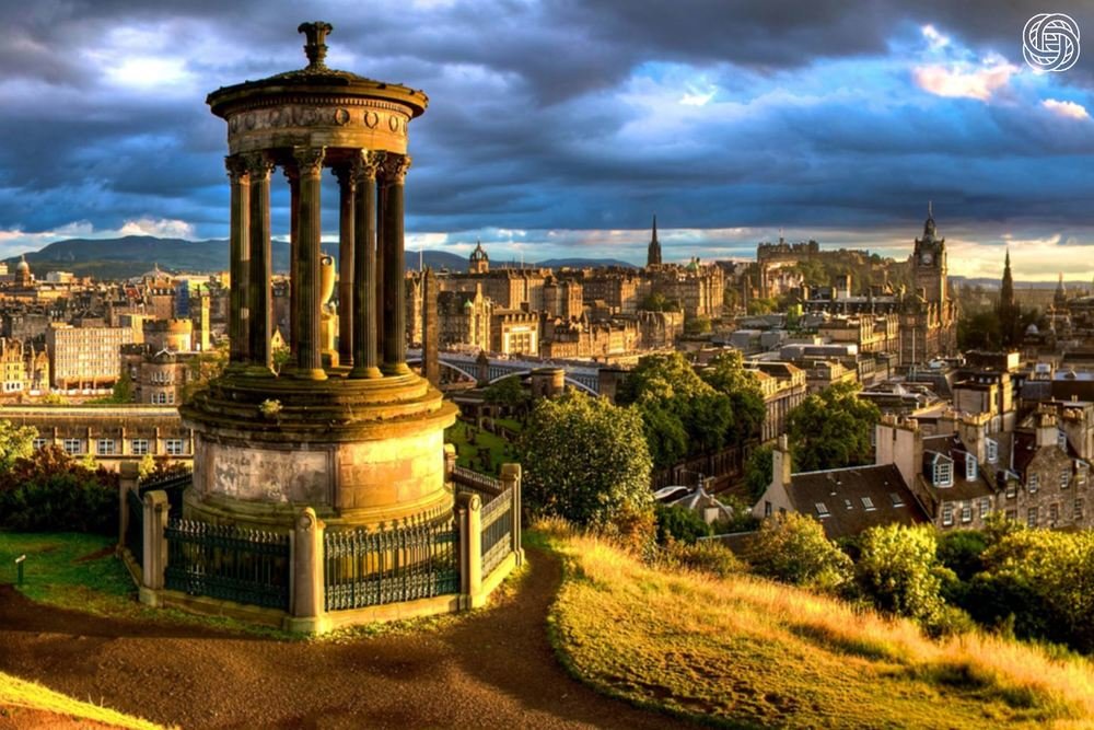 Views across Edinburgh from Carlton Hill.