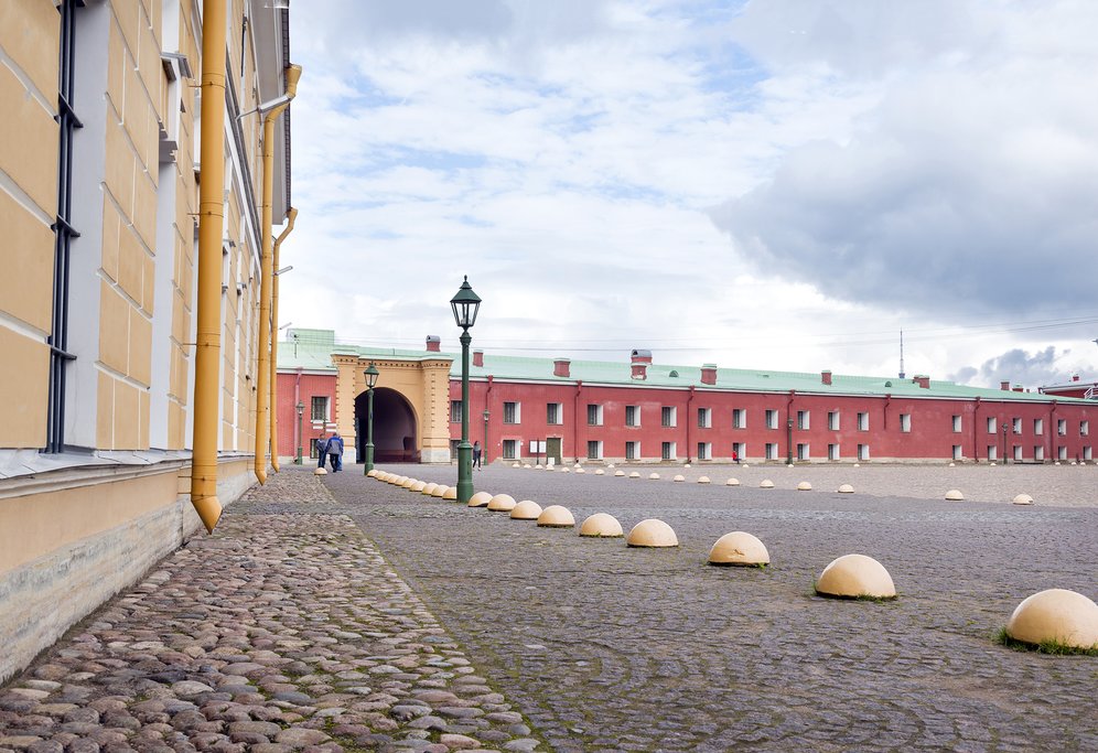 Cobbled walkways within Peter and Paul Fortress
