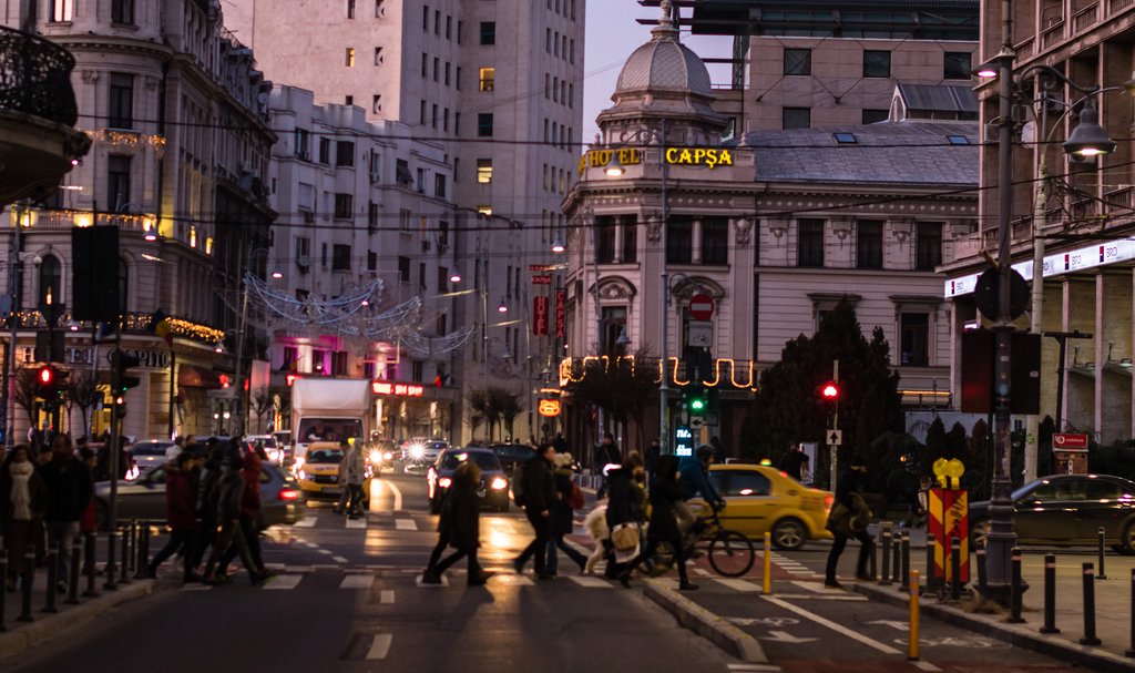 Streets of Bucharest at Night