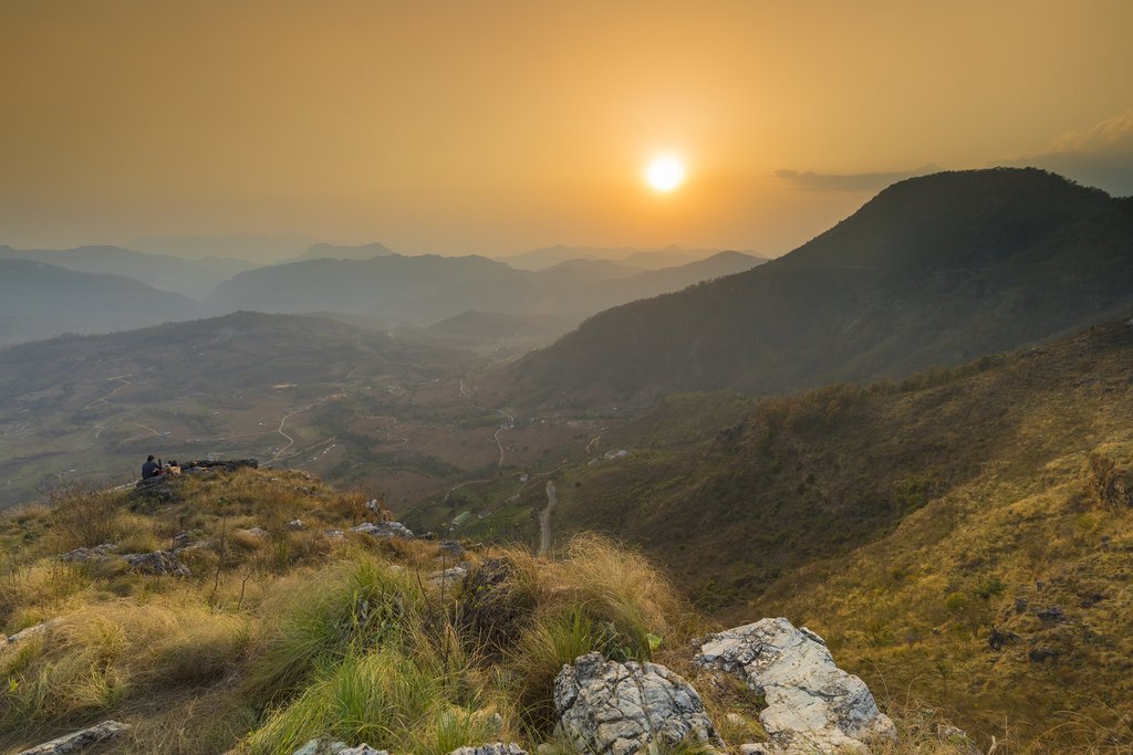 Sunset from the ridge top village of Bandipur
