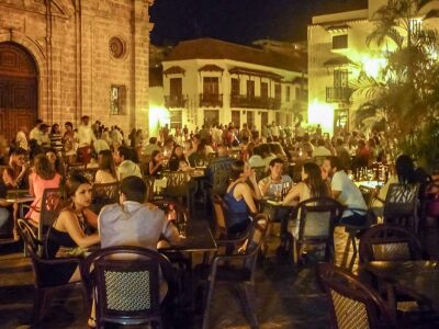 Historic Center Of Cartagena At Night