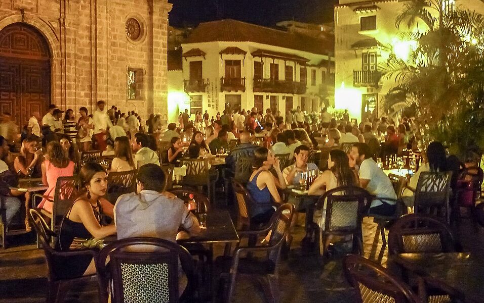 Historic Center Of Cartagena At Night