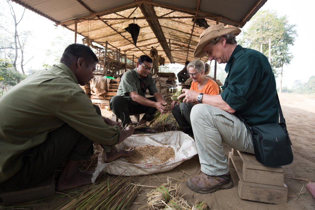 Learning how to prepare feed for elephants
