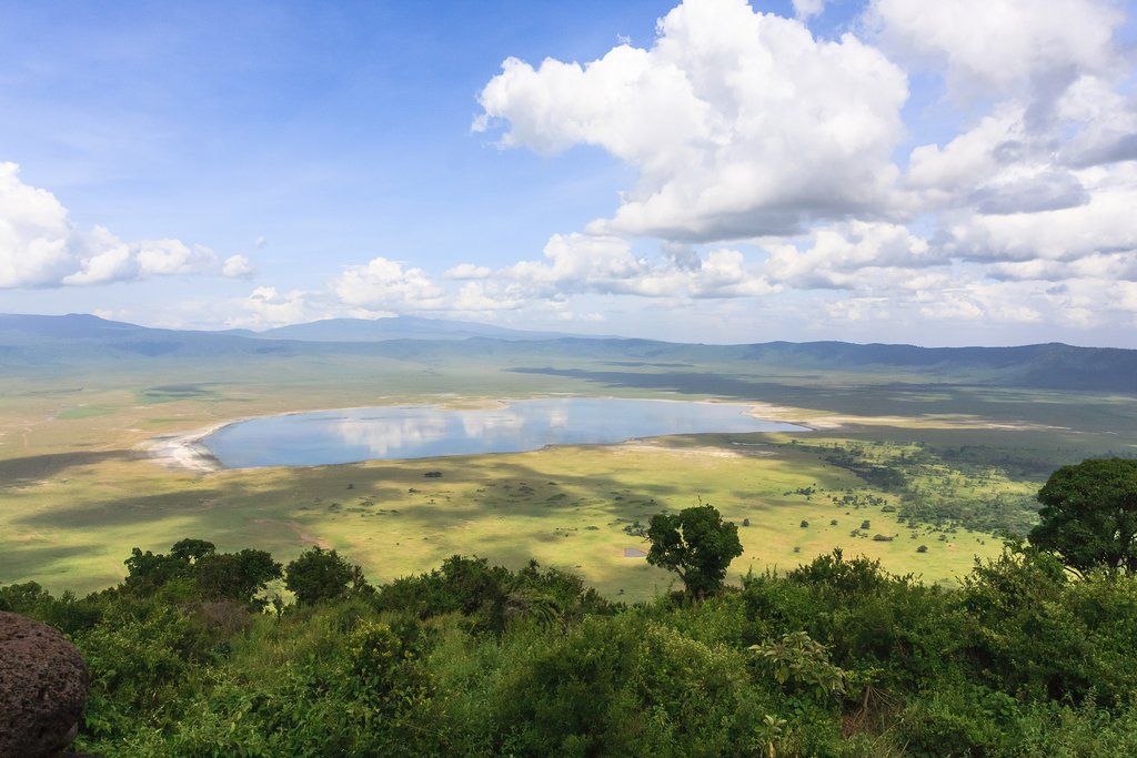 View of the Ngorongoro Crater Lake