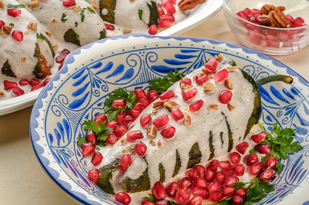 chiles en nogada, Puebla City, Mexico