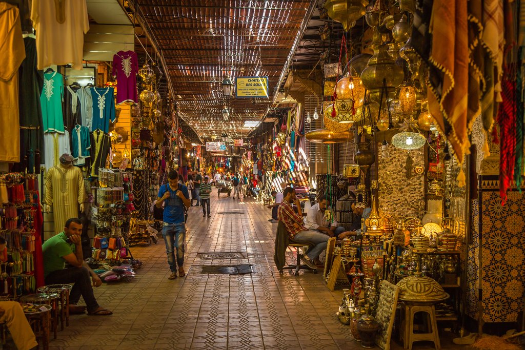 The intricate souks of Marrakech