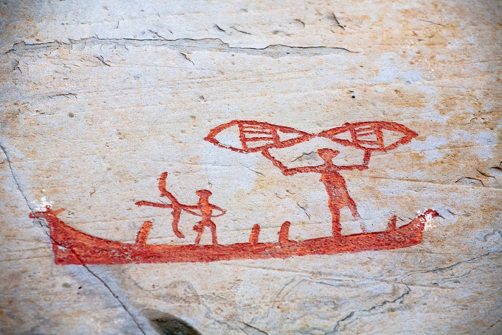Pre-historic rock art near Alta