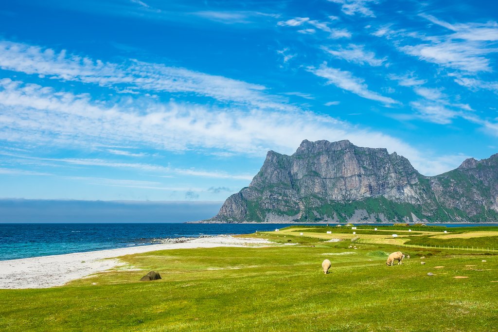 Peaceful beach on the Lofoten Islands