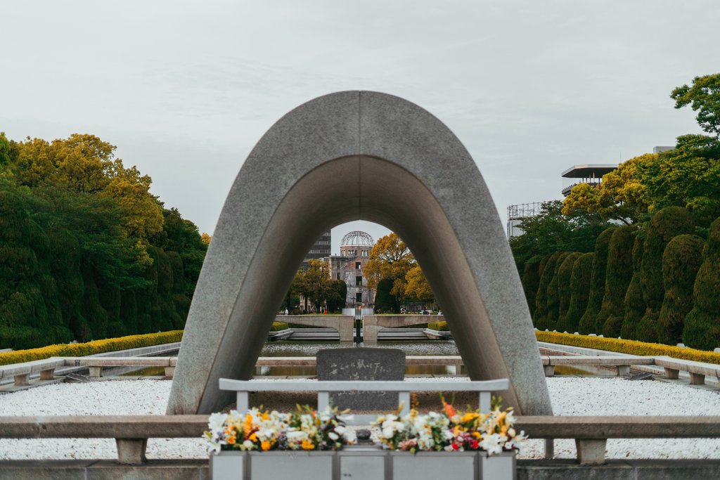 A monument at Hiroshima Peace Park