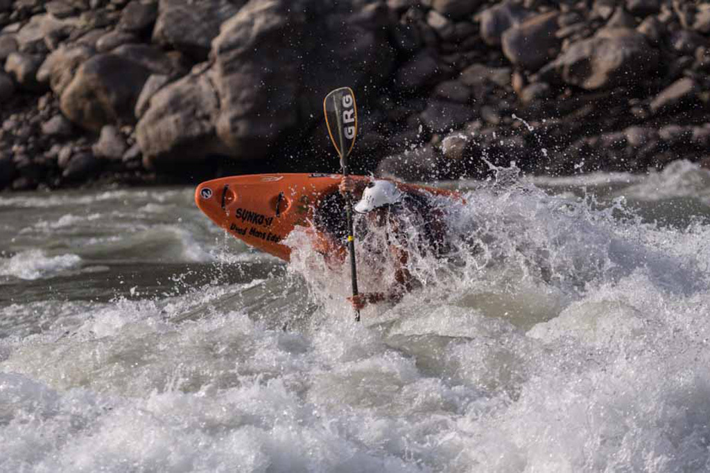 Kayaking on the Sun Kosi river