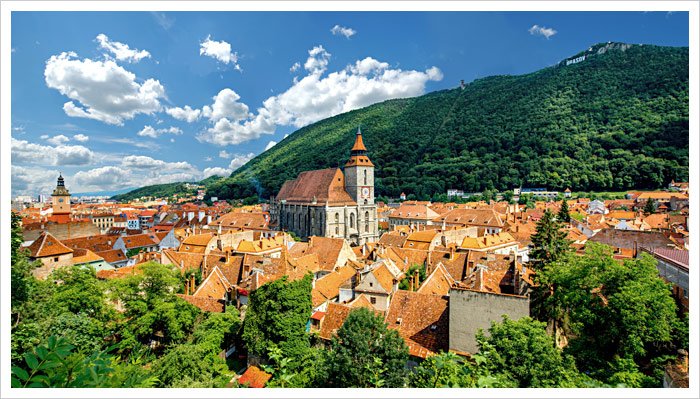The Old Town in Brasov, Romania