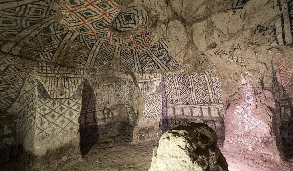 ancient underground burial chamber in Tierradentro Colombia