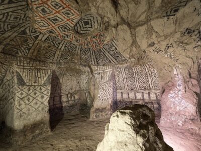 ancient underground burial chamber in Tierradentro Colombia