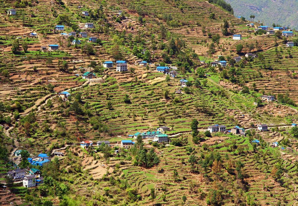Village of Kharikhola, en route from Jiri to Lukla