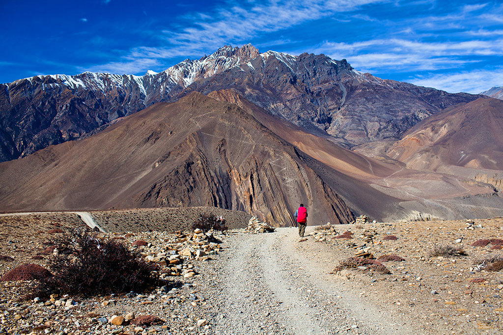 Trekking between Muktinath and Jomsom