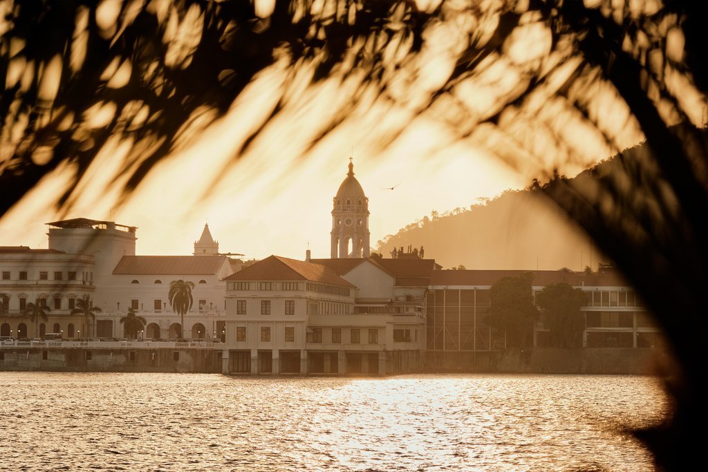 Casco Antiguo in Panama City at sunset