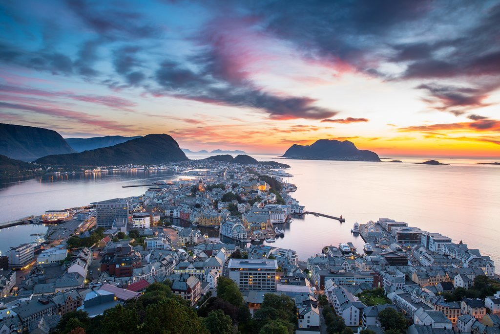 Ålesund at sunset