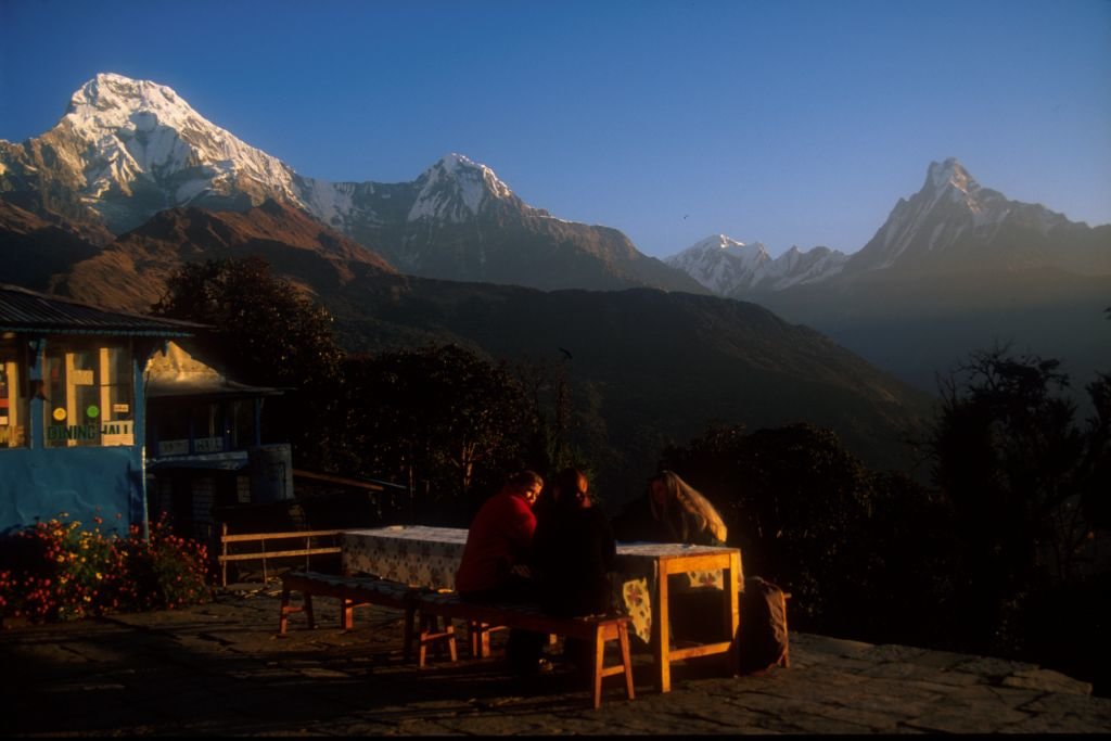 Enjoy spectacular views of the Annapurna Himalaya from the trail and teahouses