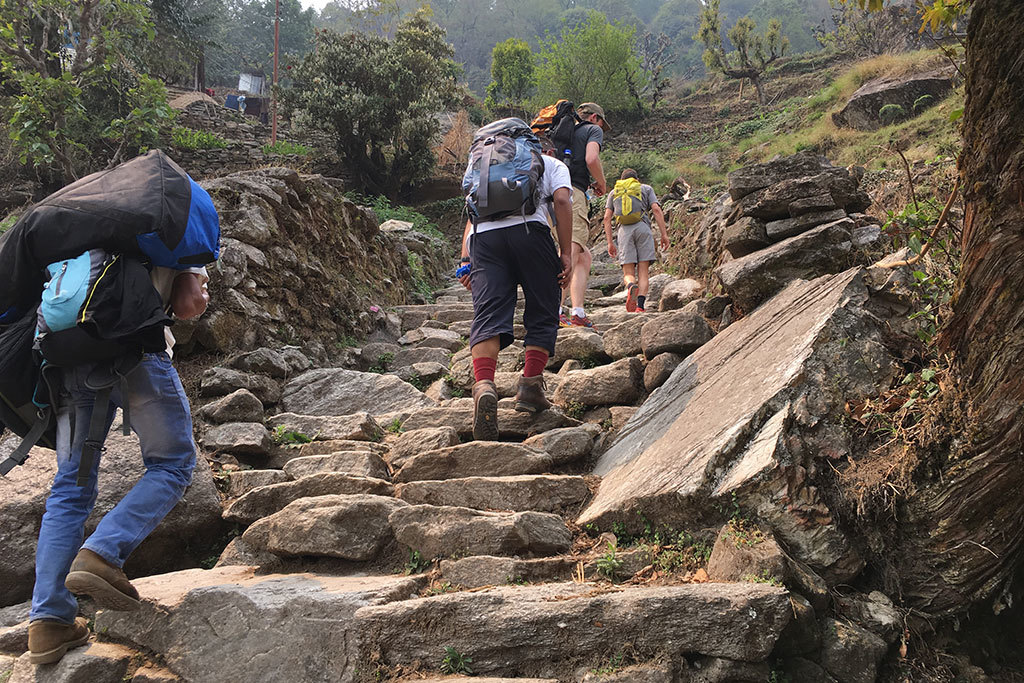 Climbing up to Ghorepani