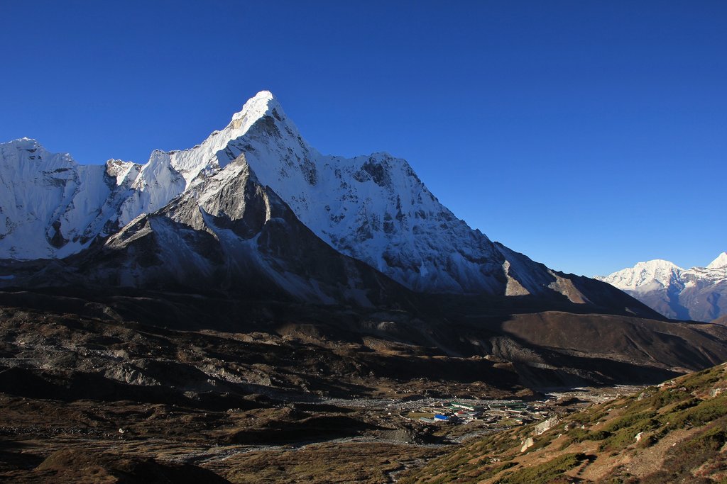 Village of Chhukung with Ama Dablam in the background
