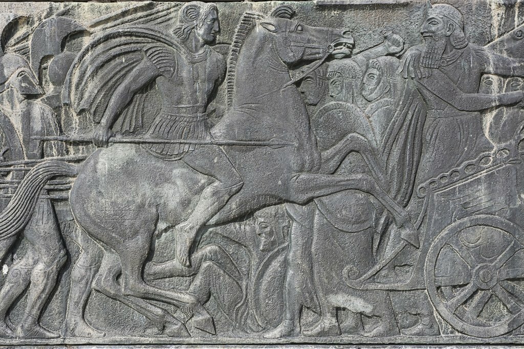 An engraving of Alexander the Great