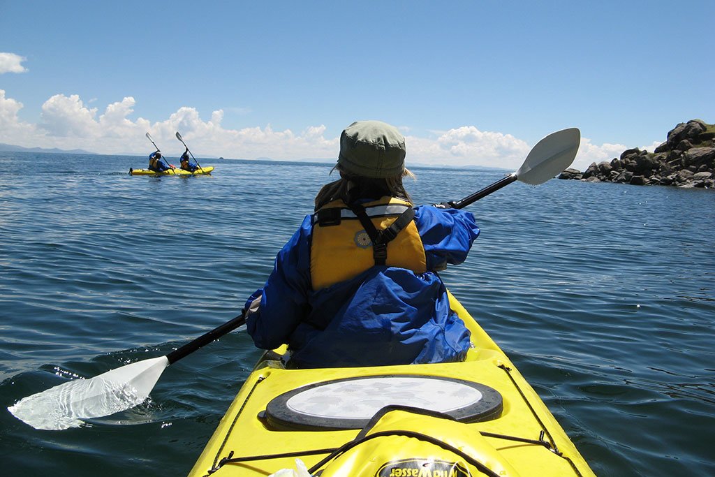 Kayaking on Lake Titicaca