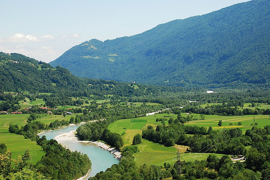Village of Kobarid in the Soča Valley