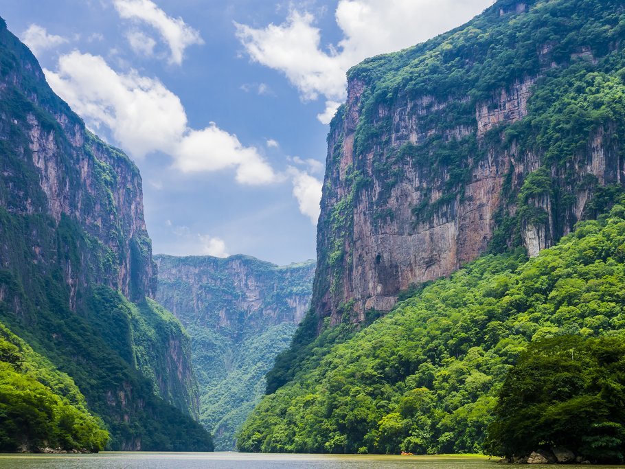 View of the Sumidero Canyon from the Grijalva River