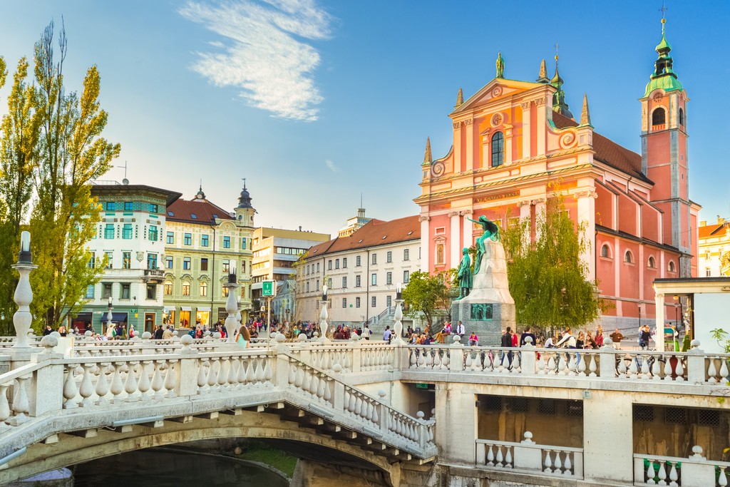 Romantic Ljubljana city center