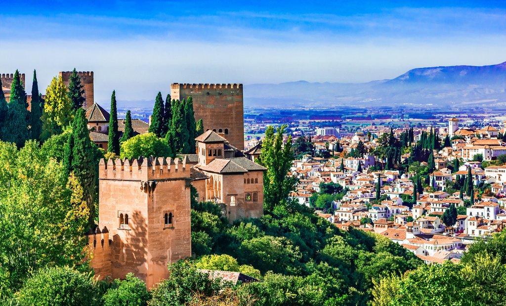 Views of the Alhambra and Granada