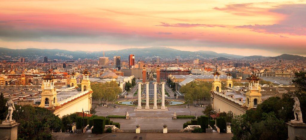 Sunset in Barcelona