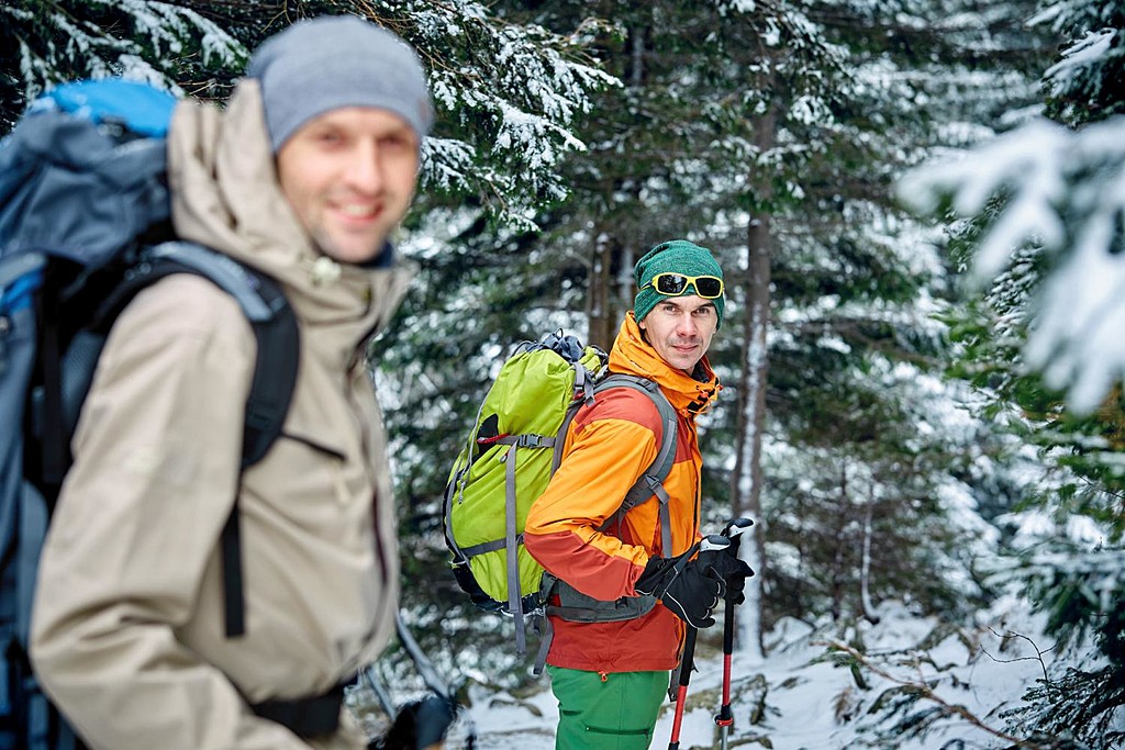 Winter hiking along the Nakasendo Trail.