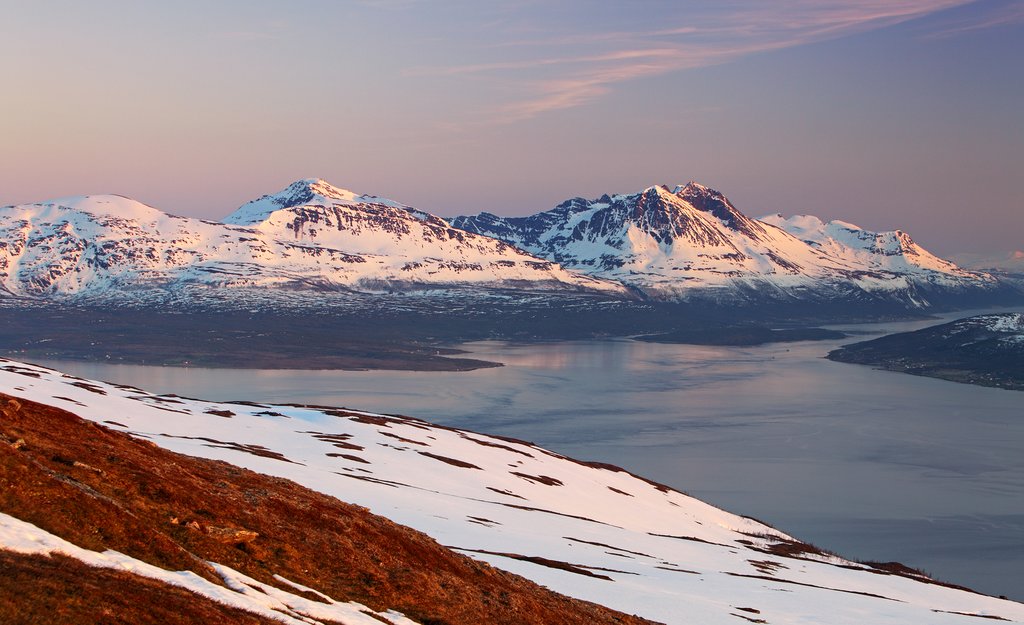A wintry sunrise in Northern Norway.