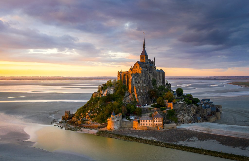 Mont Saint Michel dating back to the 8th century