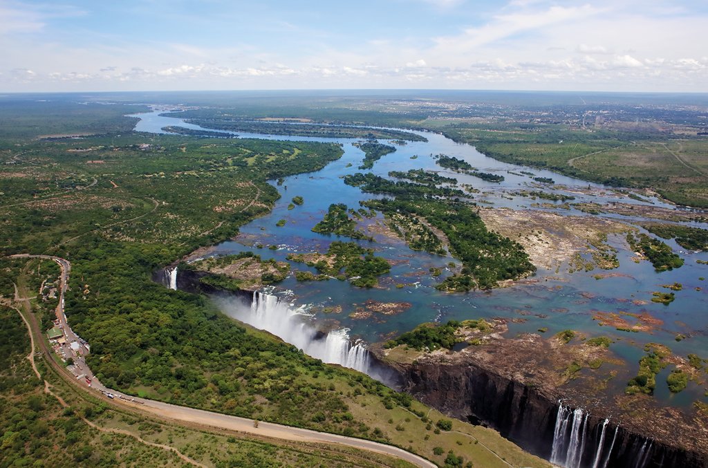 Aerial view of Victoria Falls