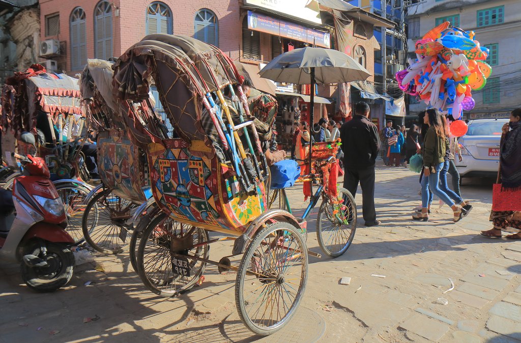 A rickshaw in Kathmandu