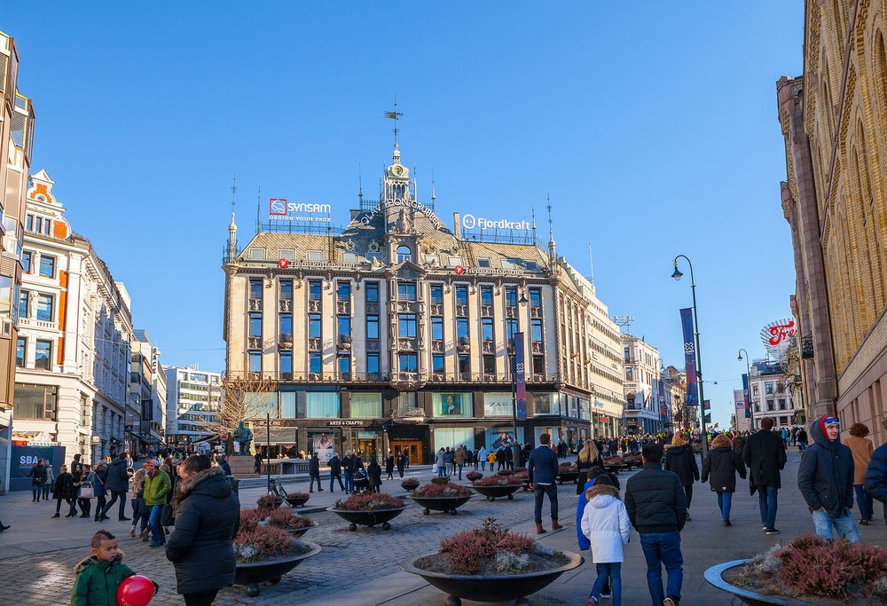 Oslo's bustling city center.
