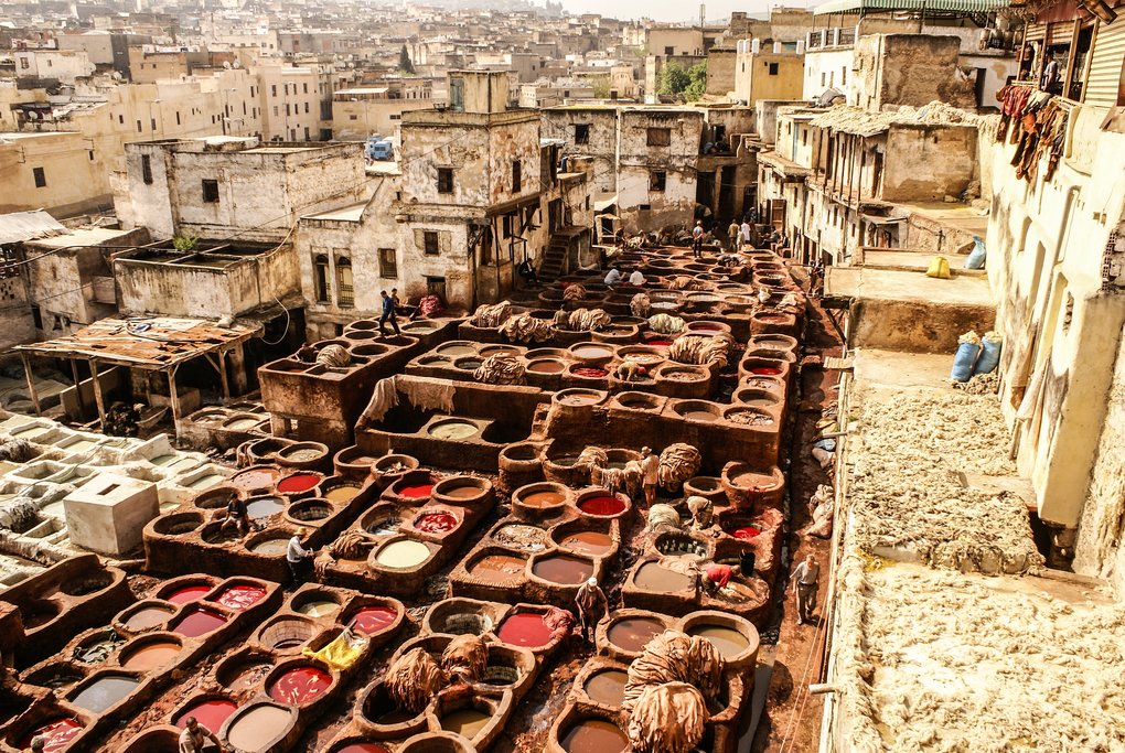 View over the Tanneries Chouara, Fes