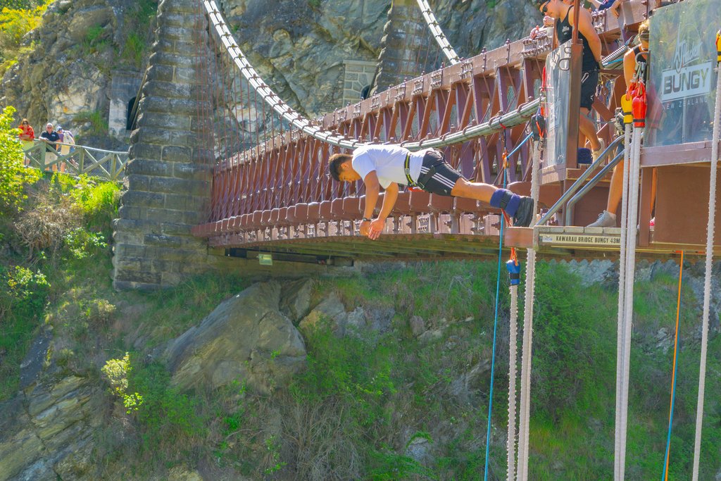 Go bungee jumping over the Karawau River