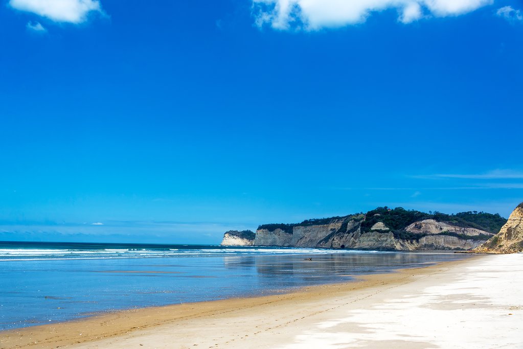 Ecuador's Northern Coastal beaches, such as this at Canoa, are full of beautiful sandy expanses