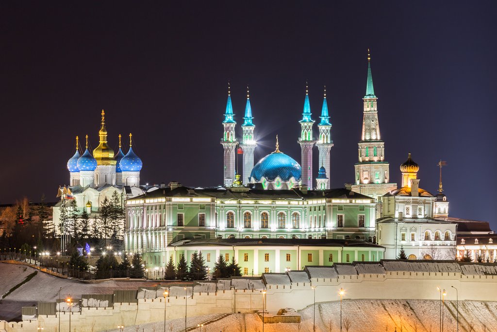 Kazan Skyline at Night