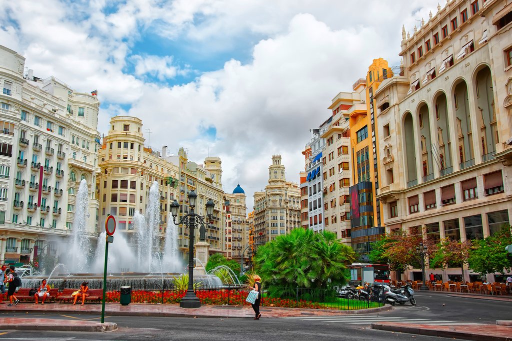 Town Hall Square, Valencia, Spain
